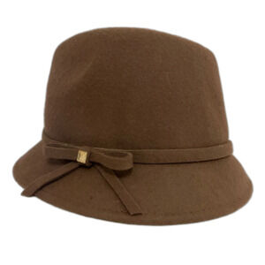 Liz Claiborne NWT Brown Hat 100% Wool Fedora RN# 105797